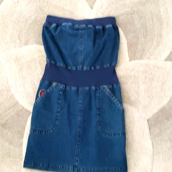 Denim dress strapless - Picture 1 of 9